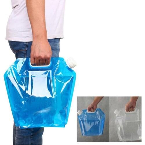 5L Outdoor Foldable Drinking Water Bag Collapsible Car Water Carrier Container Bag Fits