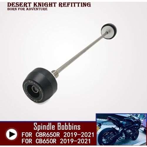 Suitable For HONDA CBR650R CB650R 19+ Front Spindle Bobbins Motorcycle Accessories Rear Spindle Bobbins Tire Fall Prevention