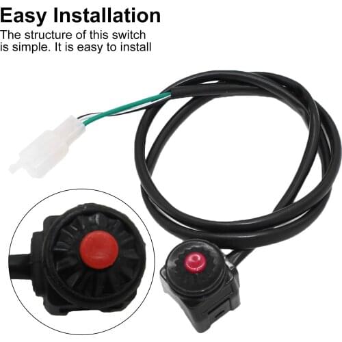 Universal Motorcycle Engine Stop Start Kill Switch Button For ATV Black Motorcycle Engine Stop Start Switch Kill Switch Button