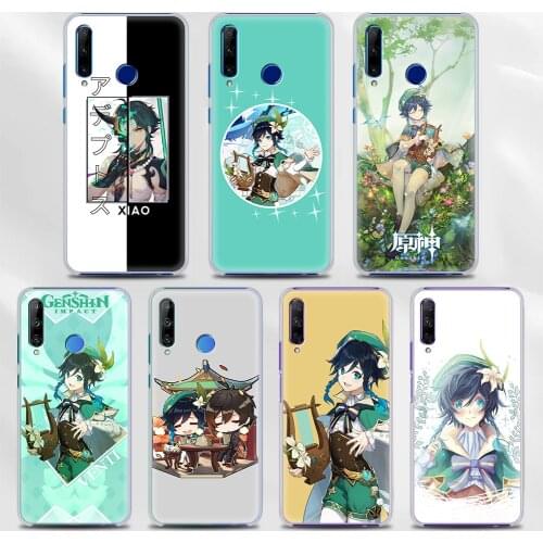 Genshin Impact Venti Game Luxury Phone Case for Honor 20 Lite 9X Pro 8X Play 9A 9S 8S 10 Lite Hard PC TPU Protector Cover Funda