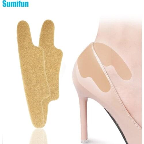 1Pair Comfortable Grips Insoles Pain Relief Cushion Anti-wear Adhesive Feet Pads Heel Liner Grips Foot Protector Sticker 2Colors