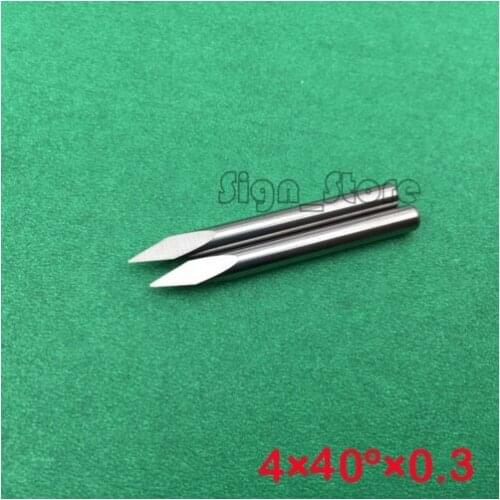 10pcs/lot Three Faces Engraving CNC Router Bit CNC Milling Tool Bits 4mm *40 degree * 0.3 tip