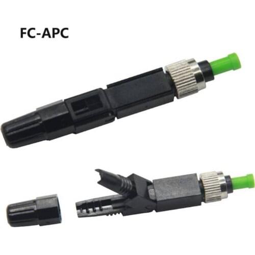 10PCS/bag Good FC single-mode fiber optic FC APC quick connector FTTH Fiber Optic Fast Connector Free shipping