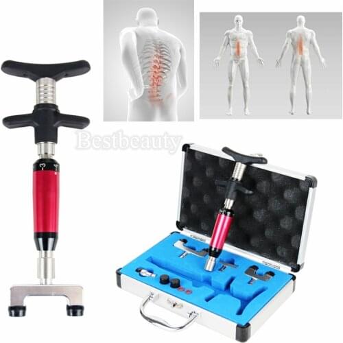 2021 New Manual Chiropractic Gun For Backbone Modulation And Adjustment Stainless Steel 4 Heads Home Use Massage Correction Tool