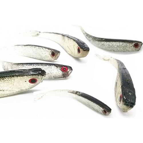5PCS/Bag Soft Silicone Vivid Soft Bait Loach Mud Fish Fishing Lures Natural Gray Artificial Worm Simulation Fish Catch 7cm/10cm