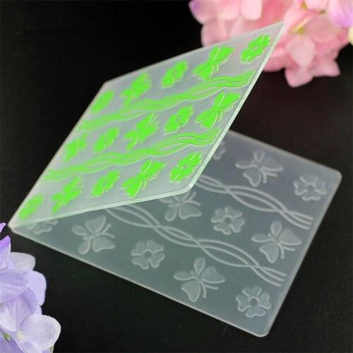 YLEF006 Flower Plastic Embossing Folder For Scrapbook Stencils DIY Album Cards Making Decoration Craft Template Mold 7.5*10cm