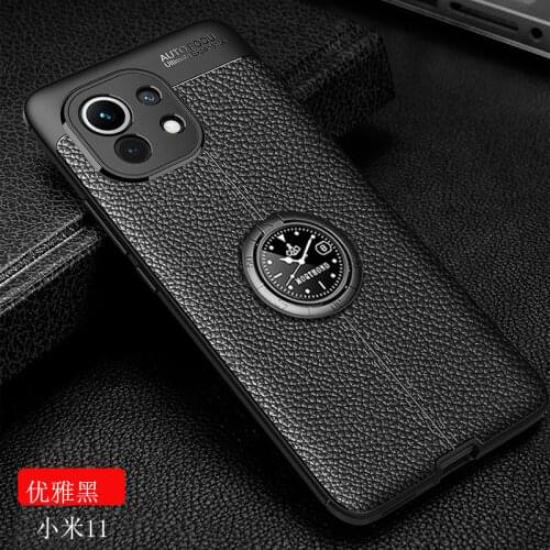 For Xiaomi Mi 11 10T Pro 10 Ultra Case Soft Silicone Matte With Stand Ring protective Bck Cover Case For Xiaomi POCO X3 NFC M3