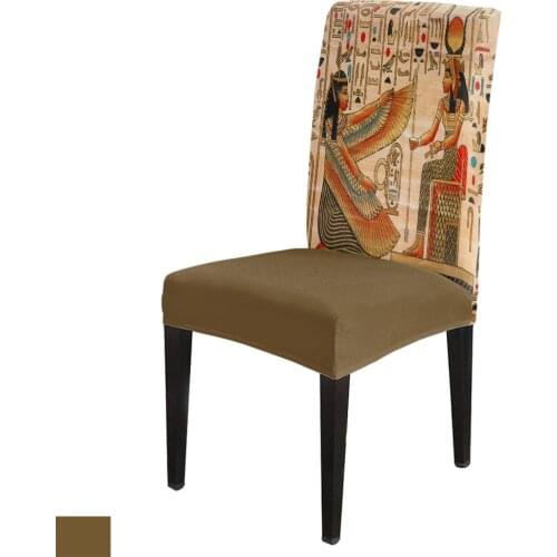 Egypt Character Desert Wall Retro Chair Cover Spandex Elastic Chair Cover Hotel Wedding Supplies Dining Chair Cover Stretch