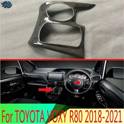 For TOYOTA VOXY R80 Right Hand Drive 2018 2019 ABS Chrome Matte Gear Shift Panel Center Console Cover Trim