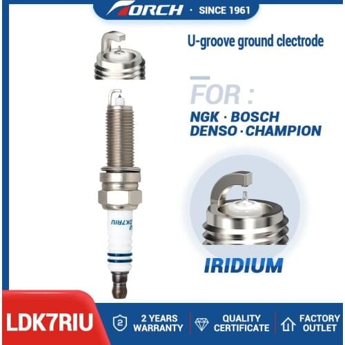 China Original TORCH LDK7RIU Iridium Spark Plug Igniton Plug for Tiggo 4g16 Engine U-groove Ground Clectrode