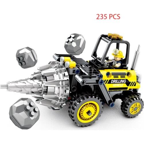 Technic Series Drilling Vehicle Roller 235Pcs Engineering Building Blocks Bricks Educational Toys For Kids Children