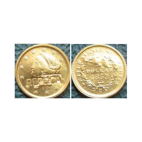 Liberty Gold Dollar 1853-C copy coins