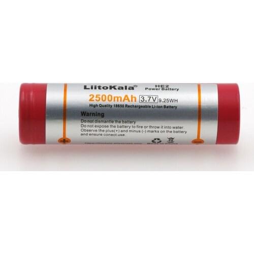 New liitokala HE2 18650 Li-ion battery 3.7 V 2500 mAh battery can hold electronic special 20A 30A discharge9