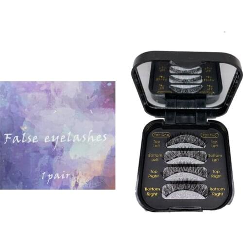 4 Pairs 4 Magnet Magnetic Eyelashes Reusable Faux Cils Magnetique Natural With Gift Box Mink Eyelashes Handmade False lashes