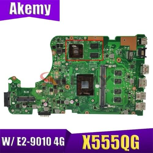 For ASUS X555BP X555QG X555B X555Q X555QG REV 2.0 Laptop Motherboard Mainboard W/ E2-9010 4G RAM V2GB-GPU