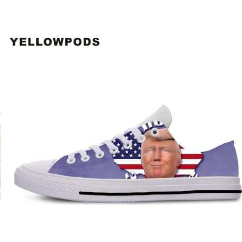 Mens Shoes Casual New Fashion Brand Lightweight Trump President Men/women Funny 3d Shoes Customized White Brand Shoes