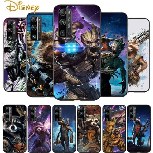 Rocket Raccoon Marvel for Huawei Honor V30 20 Pro X10 9S 9A 9C 9X 8X 10 9 Lite 8 7 Pro Silicone Soft Black Phone Case