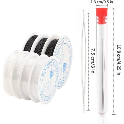 Set Plastic Crystal Cords DIY Beading Flexible Elastic Line For Jewelry Making Crochet Hook Bracelet Supply Wire Strings Thread
