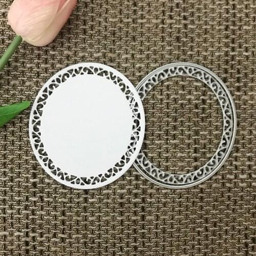 Carbon Steel Cartoon Lace Ring Cutting Die Set Embossing Stencil Template Mold DIY Paper Art Craft Scrapbook Bookmark Greeting