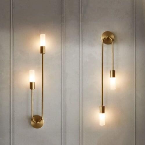 Nordic Golden Led Wall Lamp Simple Bedroom Living Room TV Background Stairs G9 Wall Light for Indoor Decorate Lighting Fixtures