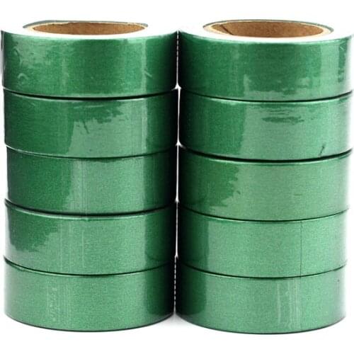 NEW 10pcs/Lot Decorative Matte Foil Solid Green Christmas Washi Tapes Masking Tape Cute Stationery Bullet Journal Supply