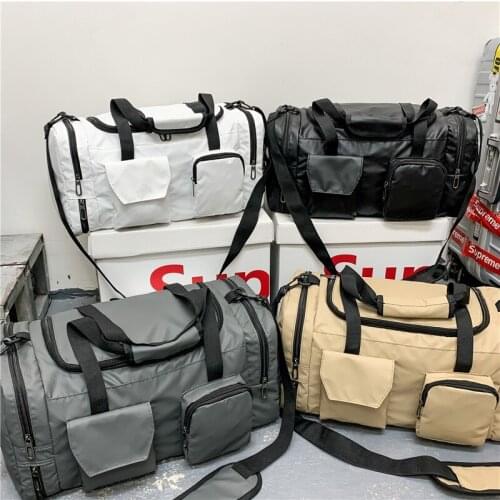 New Men Travel Bags Waterproof Sports Gym Bags Leisure Fitness Shoulder Bag Large Capacity Non-Woven Portable Travel Pack 2021