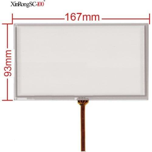 New 7 inch for JVC-KW-AVX810 Touch Screen glass 4 lines gps car resistive USB touch panel overlay kit