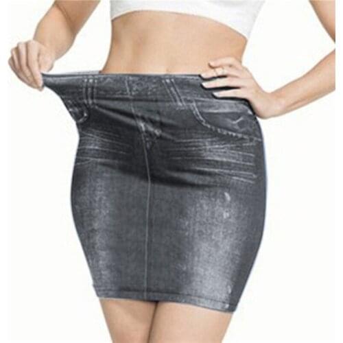 New Woman Denim Skirts Trendy Retro Washed High Waist Female Summer Black Blue Bodycon Hip Denim Skirt Jeans 2021