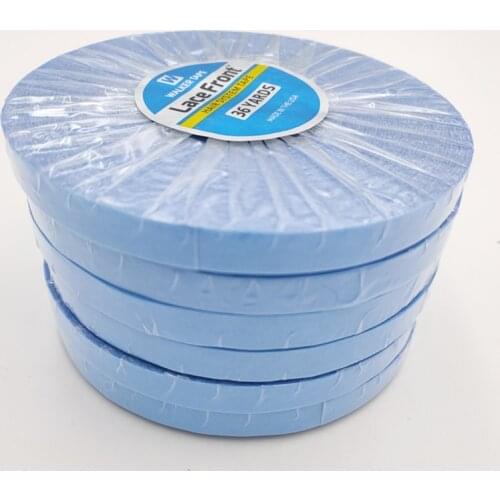 Wholesale 1Roll36yards Strong Hair System Tape Lace Front Support Blue Double Sided Tape For Tape Hair Extension/Toupee/Lace Wig