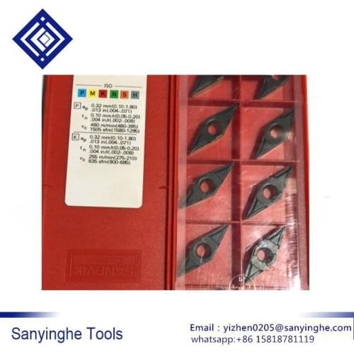High quality Free shipping 10 pcs/lots CNC carbide insert VBMT160404 PF 4325 blade lathe tool