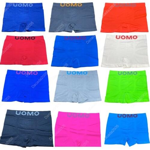 12 underpants BOXER colors size UOMO S-M-L-XL seamless underwear sexy man panties bloomers Spain free