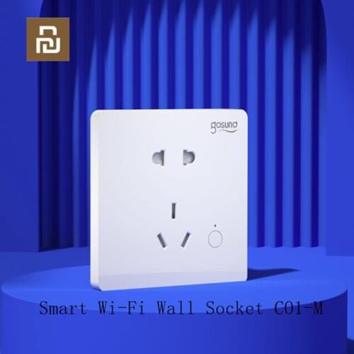 Youpin Gosund Smart Wi-Fi Wall Socket CO1-M 2500W MAX One-button Anti-touch разъем voice control remote control timing switch