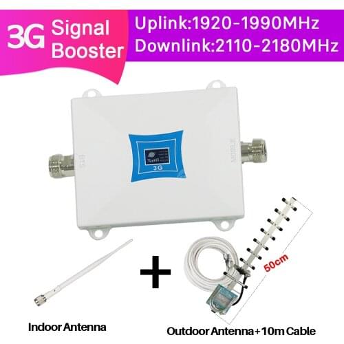ZQTMAX ( Band 1) 2100 UMTS Cellular Signal Amplifier 3G (HSPA) WCDMA 2100MHz Mobile Signal Booster with Yagi antenna cable