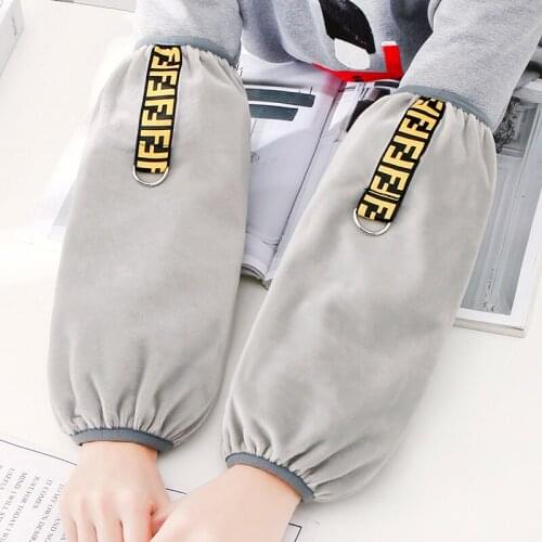 Winter warm plush long anti-fouling sleeves mens work thick office cleaning hand tube female adult