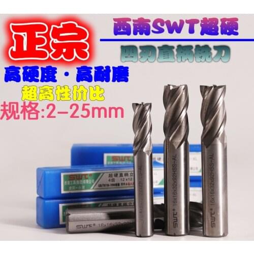 1pcs High Quality HSS flat End Mill CNC Tool Diameter 10mm 4 Blades Flute Mill Cutter Straight Shank