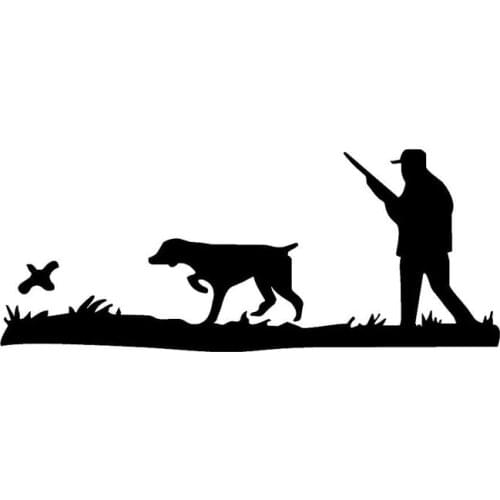 17.4*7.2CM Interesting Hunter Hunting Quail Car Decals Motorcycle Sticker Covering The Body Shape C7-0062