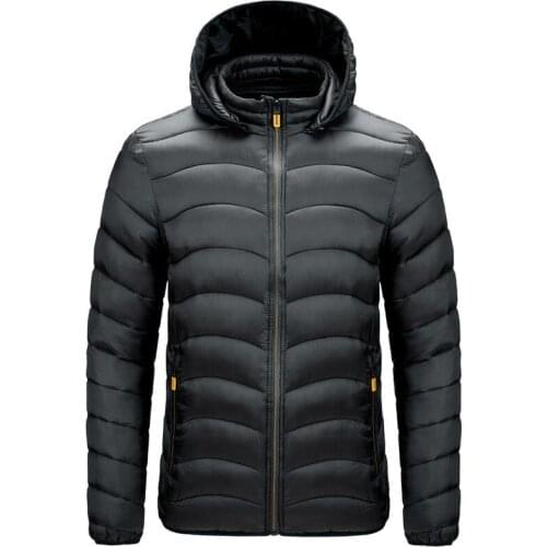 2021 Ultralight Black MenS Down Brand Clothes Casual Warm Hooded Collar Coats Autumn Winter Jackets PARKAS Mens Windbreakers