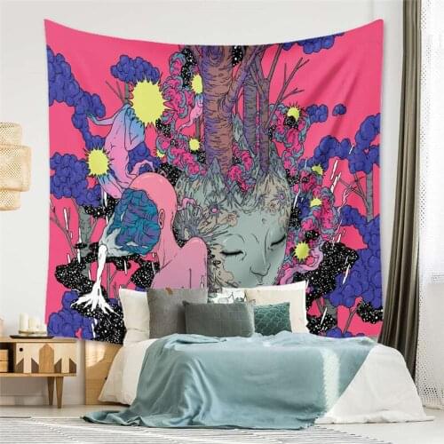 3D Psychedlic Mandala Tapestry Hippie Room Wall Hanging Blanket Art Home Decor 150X200CM