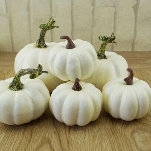 6Pcs Mini Artificial Pumpkin Fake Simulation Vegetabl Happy Halloween Decoration For Home Halloween Props DIY Crafts
