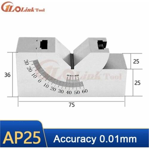 AP25 Tools maker Precision Gauge Micro Adjustable Angle V Block Milling Setup 0 to 60 Degree angle plate Angle block angle gauge