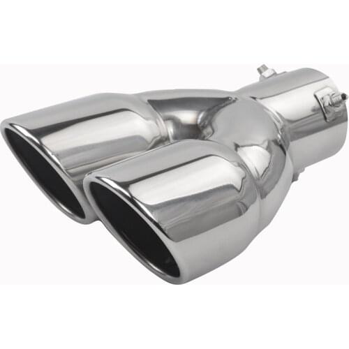 Automobile Universal 63Mm One Minute Two Exhaust Pipe Tail Throat