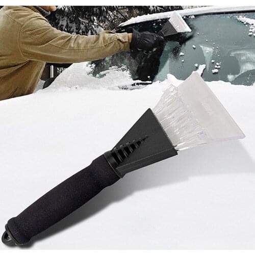 On-board snow removal shovel with rubber cover for ice scraping snow removal deicing automobile snow shovel anti-scraping