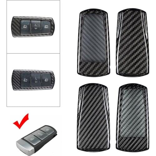 Carbon Fiber Remote Key Shell Cover Case For 2009-2012 VW CC Passat B6