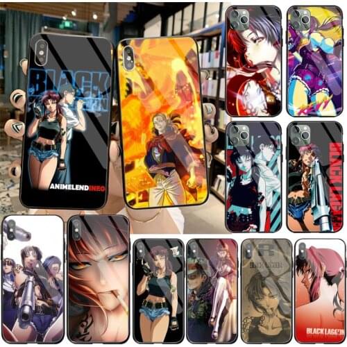 CUTEWANAN Black Lagoon Anime Phone Case Cover Tempered Glass For iPhone 11 Pro XR XS MAX 8 X 7 6S 6 Plus SE 2020 case
