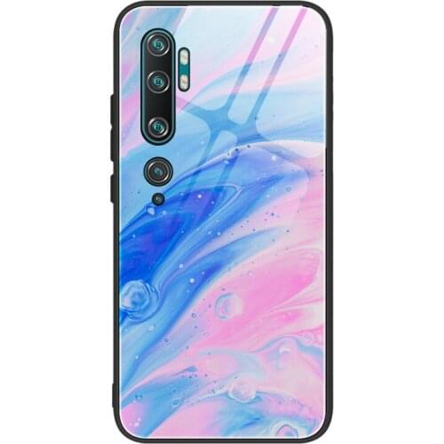 Marble Tempered Glass Phone Case For Xiaomi 9 10 For Redmi Note8 / 9pro Light Back Cover Protective Case Shell For Redmi K30