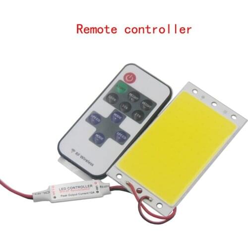 [allcob] 2018 new 12v LED COB Strip chip With RF Controller Light 16W Natural Warm White Blue 94x50mm COB LED for DIY car bulbs