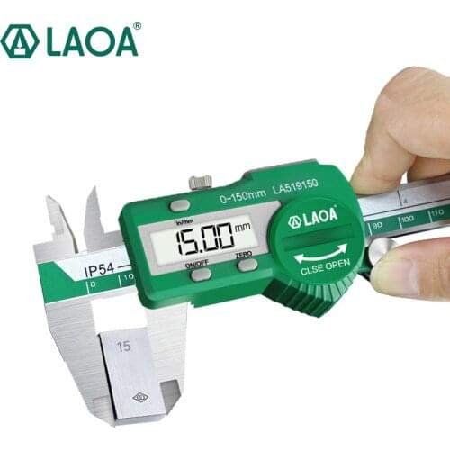 LAOA Precision Digital Vernier Caliper Waterproof Stainless Steel Electronic Measurement 0-150mm Measuring Tool Measuring ruler