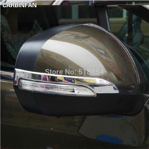 For peugeot 3008 2014 rearview mirror anti-rub decoration sticker light bar for Peugeot accessories 2pcs/set