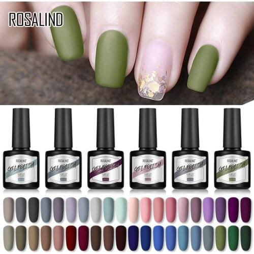 ROSALIND 8ml Polish Nail Gel Matte Top Coat All For Manicure Hybrid Varnishes Soak Off Nails Art Semi Permanent Nail Polish