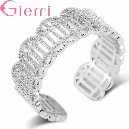 Hot Sale Multi-Pattern Zircon Clear Crystal Fashion 925 Sterling Silver Rings For Women Wedding Party Lovers Gift